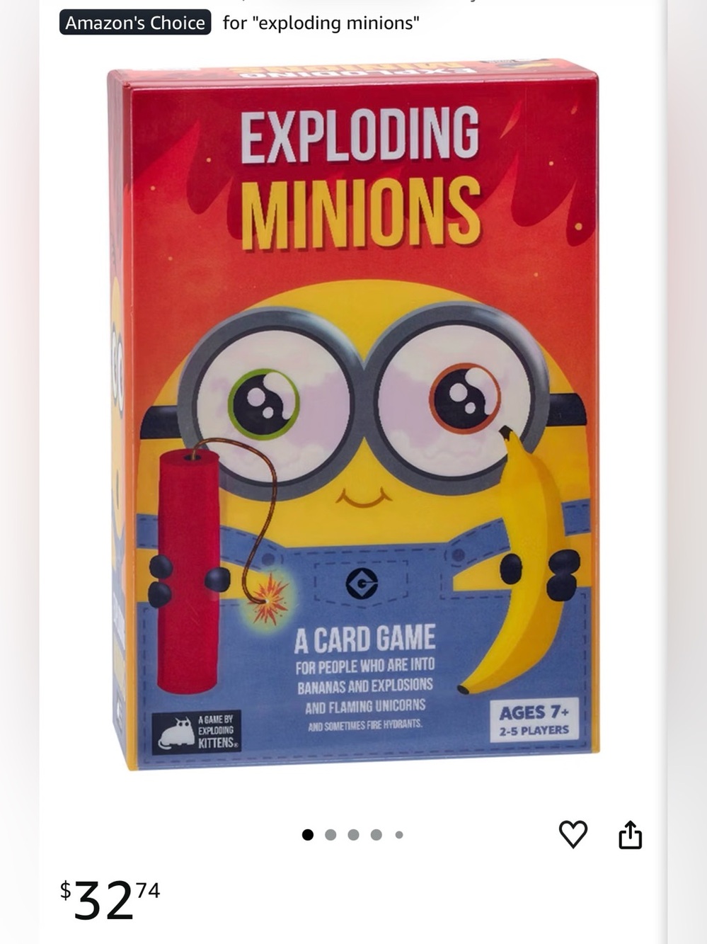 Exploding Minions Card Game - Picture 4 of 4